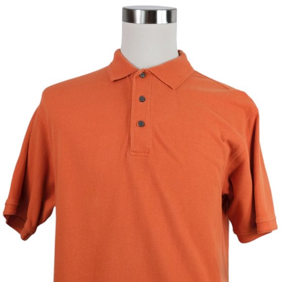 Jos. A. Bank Men's Large Orange Leadbetter Golf Short Sleeve Polo - Picture 1 of 6